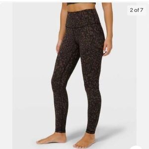 Lululemon Wunder Under Luxtreme Wild Thing Camo Brown Earth Multi legging 28”
